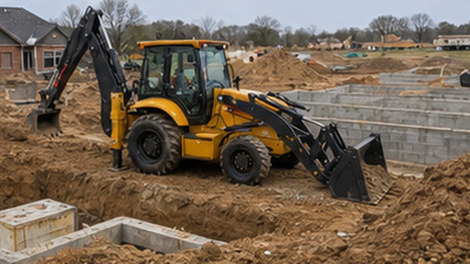 How Should Backhoe Stabilizers Be Set on Uneven Ground? - backhoe loader 3