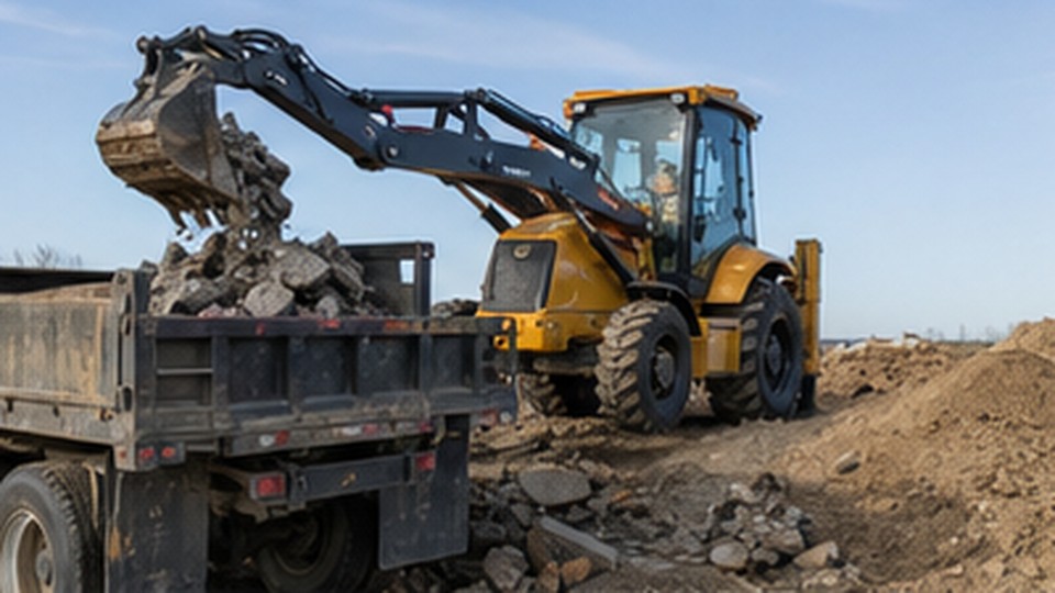 How Should Backhoe Stabilizers Be Set on Uneven Ground? - backhoe loader 4
