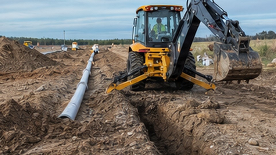 Backhoe Loader Case: Completing Drainage Work on a Tight Urban Site - backhoe loader 1