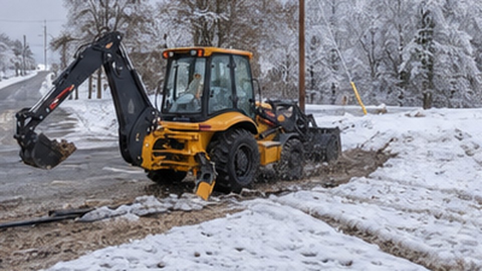 Backhoe Loader Case: Completing Drainage Work on a Tight Urban Site - backhoe loader 2