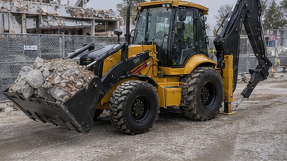 Backhoe Loader Transport Case: Matching Machine Dimensions to a Low-Bed Trailer - backhoe loader 1