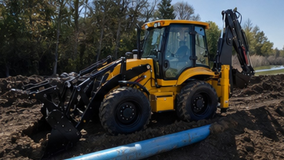 How Should Backhoe Loader Stabilizers Be Set on Uneven Ground? - backhoe loader 1
