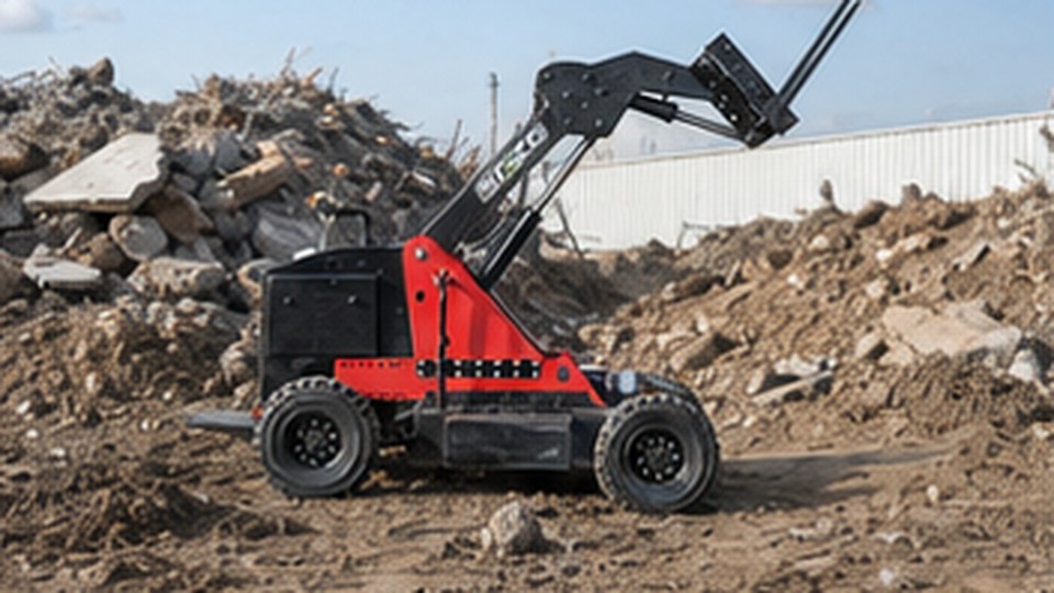 Remote Forklift Case: Moving Orchard Crates on Slopes Without a Ride-On Operator - remote-control rough terrain forklift 1
