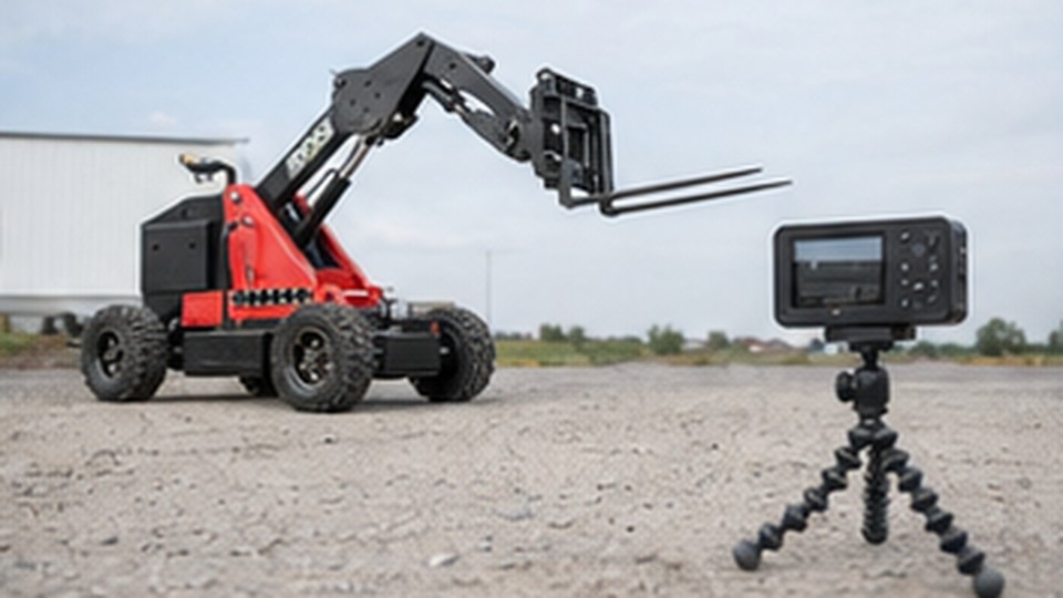 Remote Forklift Case: Moving Orchard Crates on Slopes Without a Ride-On Operator - remote-control rough terrain forklift 3