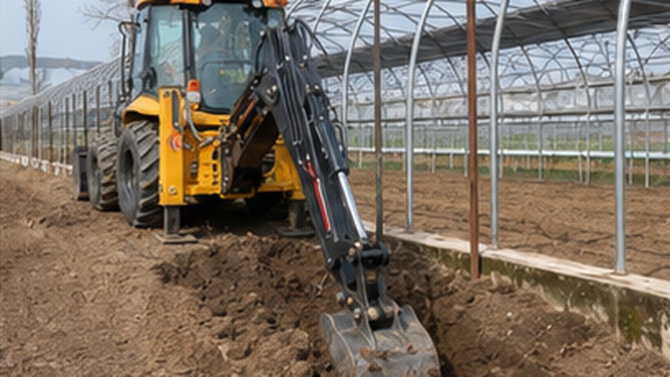 Backhoe Loader Case: Planning Rear Swing Clearance Beside Traffic and Walls - backhoe loader 2