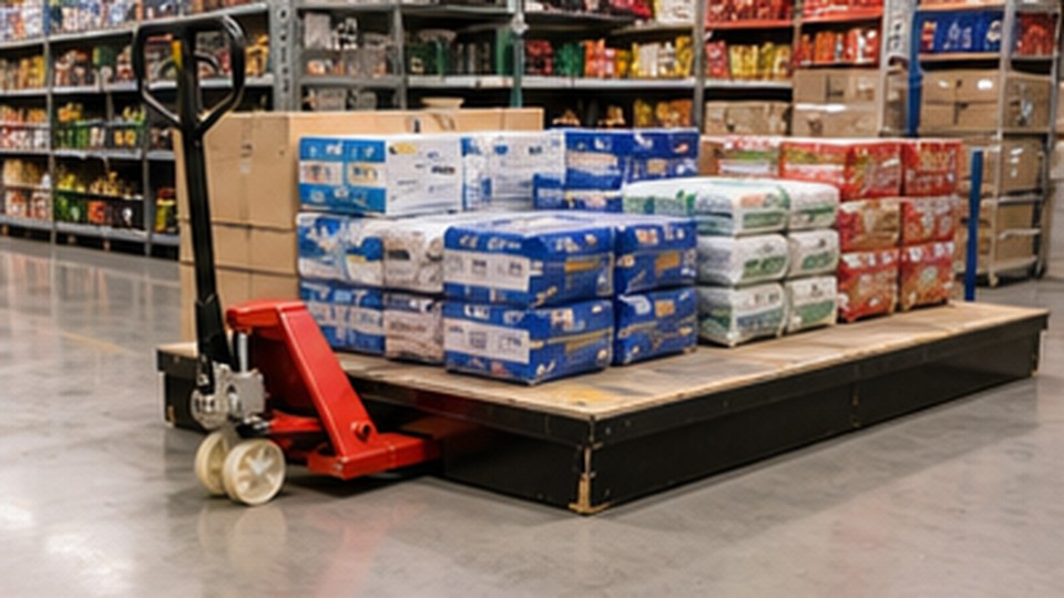 Does a Low-Profile Hand Pallet Truck Fit Disposable and Display Pallets? - manual pallet truck 1