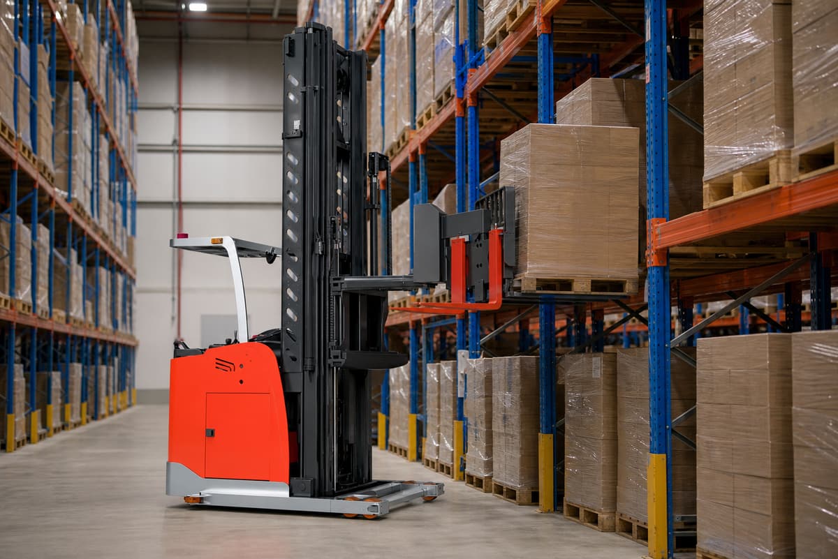 ZGLOADER / MYZG ZGCDDM16-80S 3-Way Electric Stacker Forklift VNA rack application