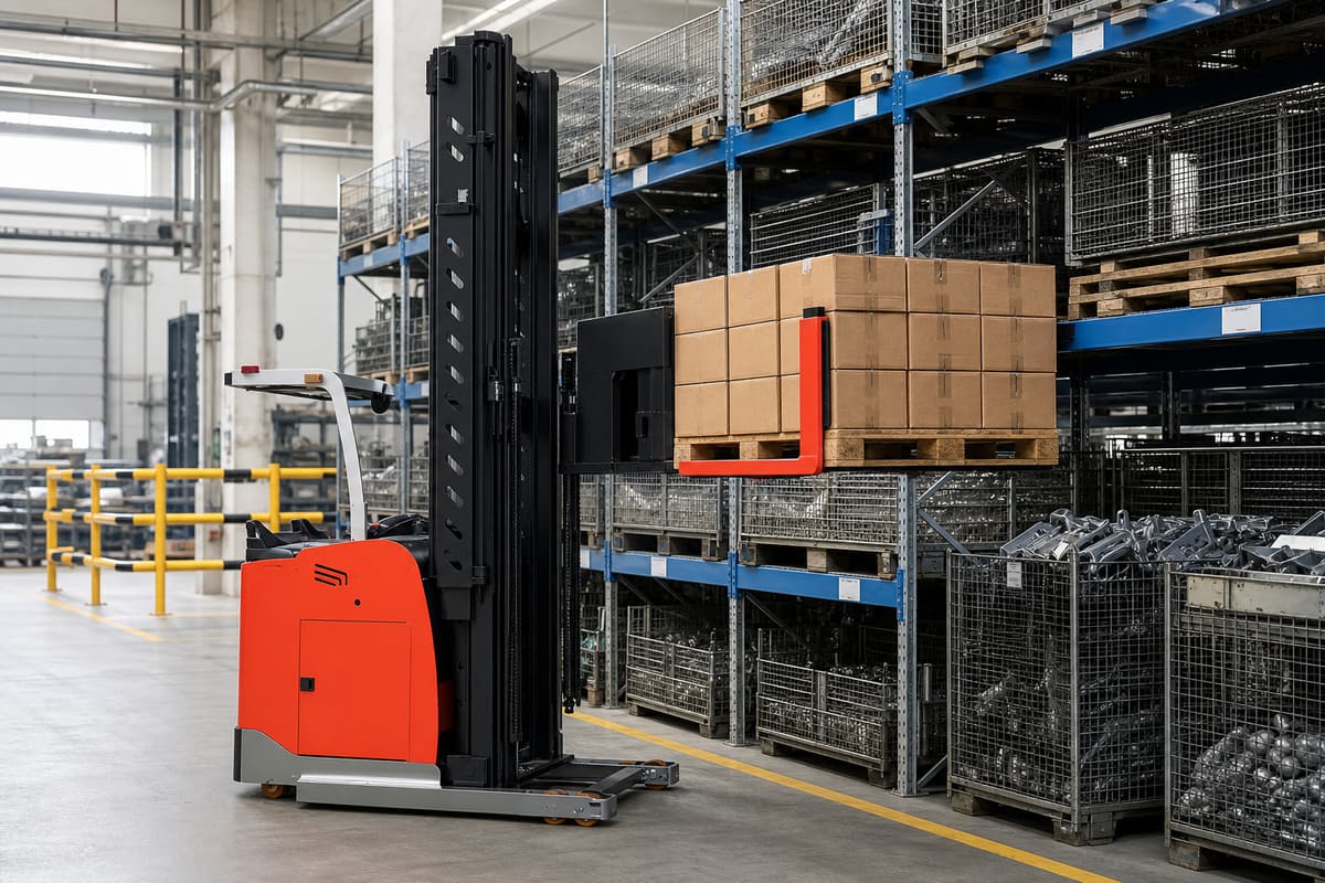 ZGLOADER / MYZG ZGCDDM16-80S 3-Way Electric Stacker Forklift manufacturing material application