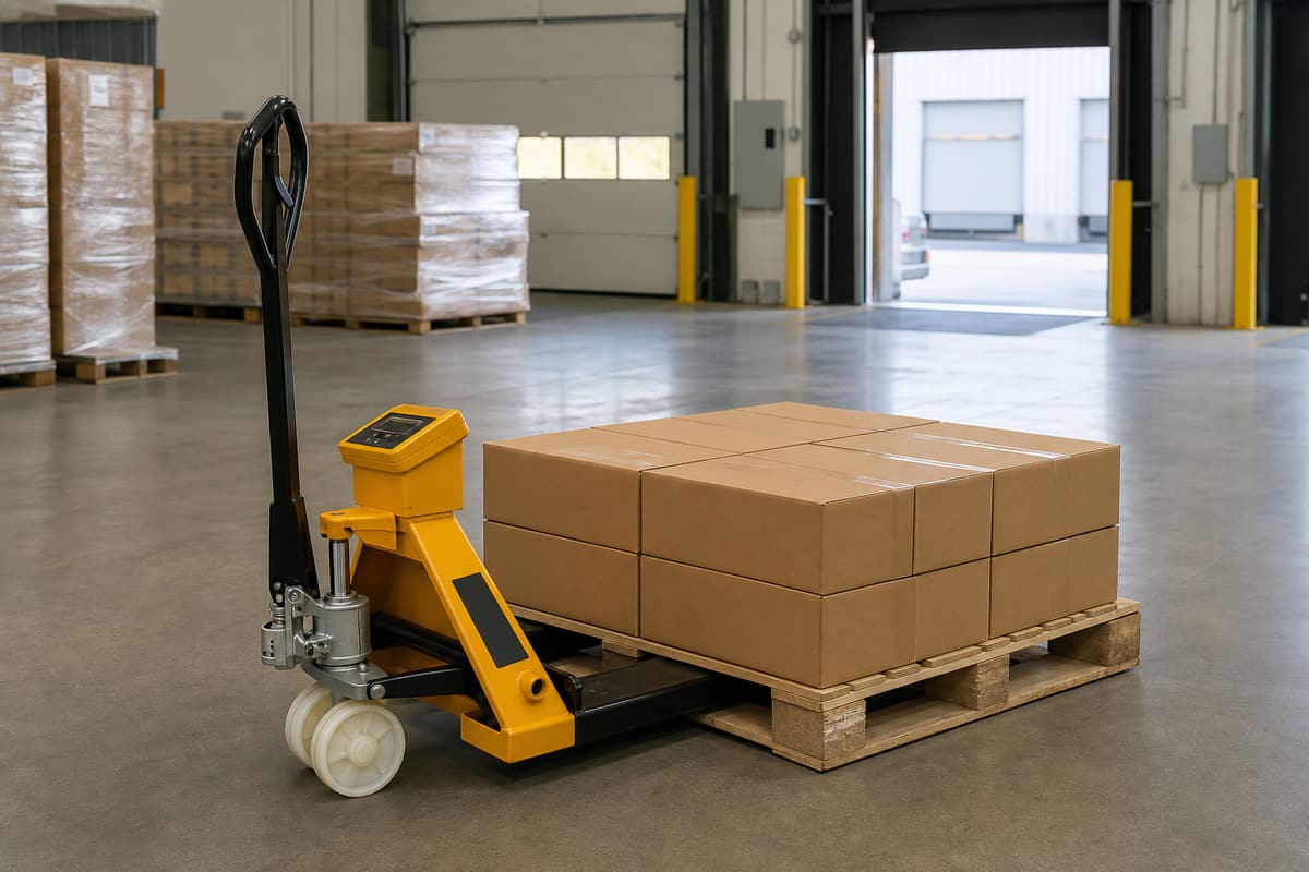 ZGLOADER / MYZG 2-3T Electronic Scale Pallet Truck receiving weighing application