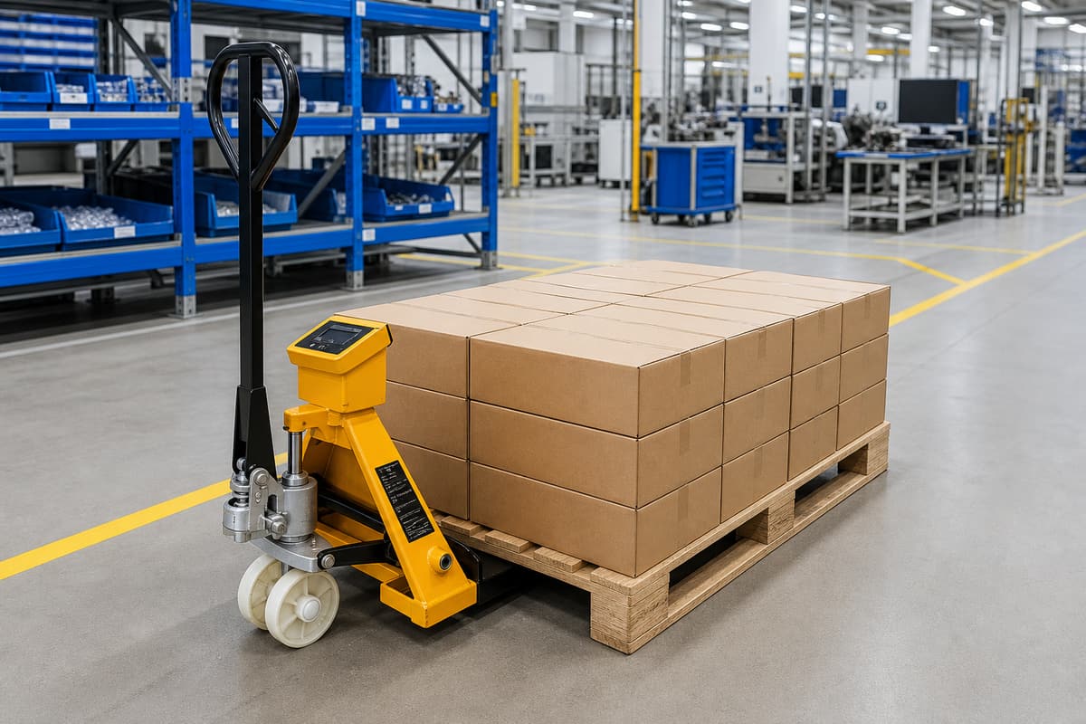 ZGLOADER / MYZG 2-3T Electronic Scale Pallet Truck production material weighing