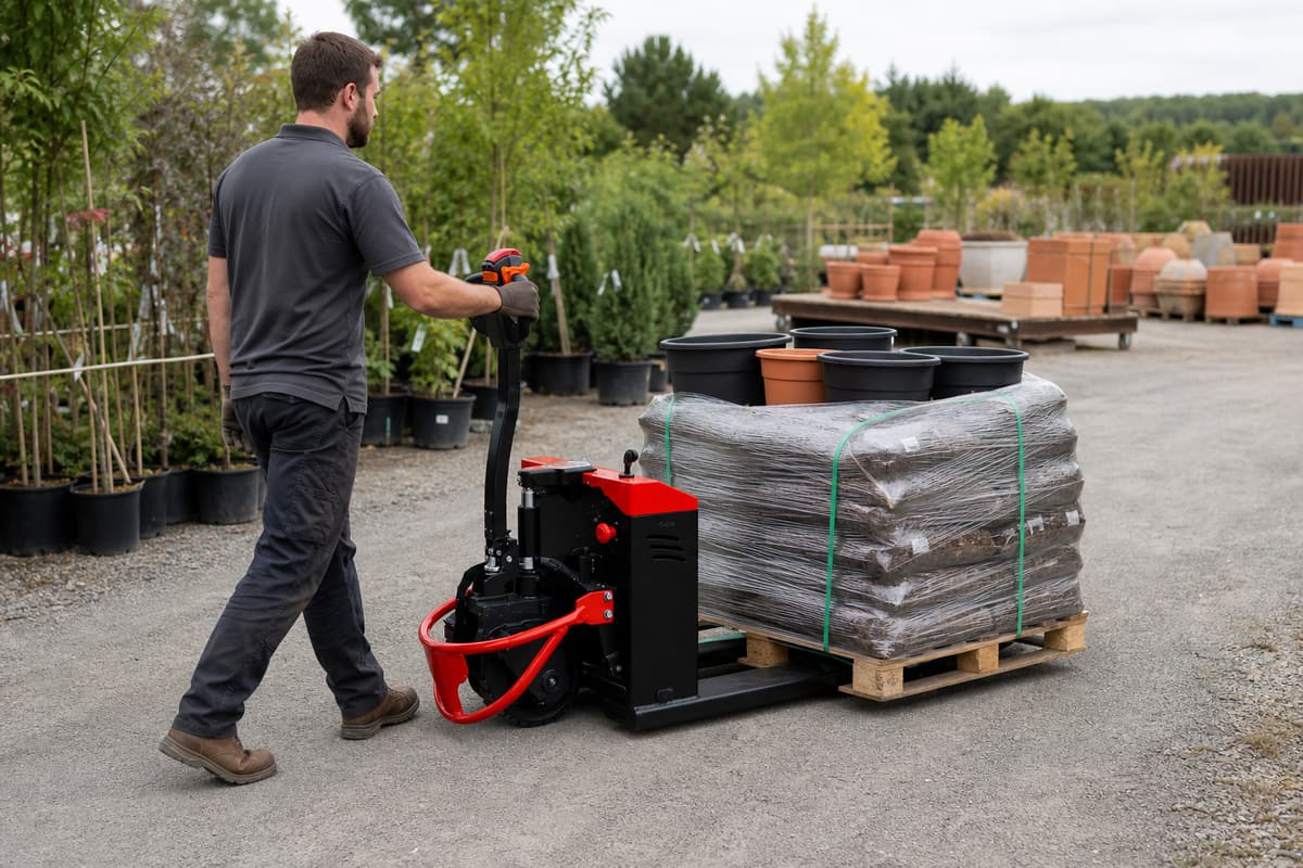 ZGLOADER / MYZG MYCBD-Y All-Terrain Outdoor Electric Pallet Truck nursery and landscaping application
