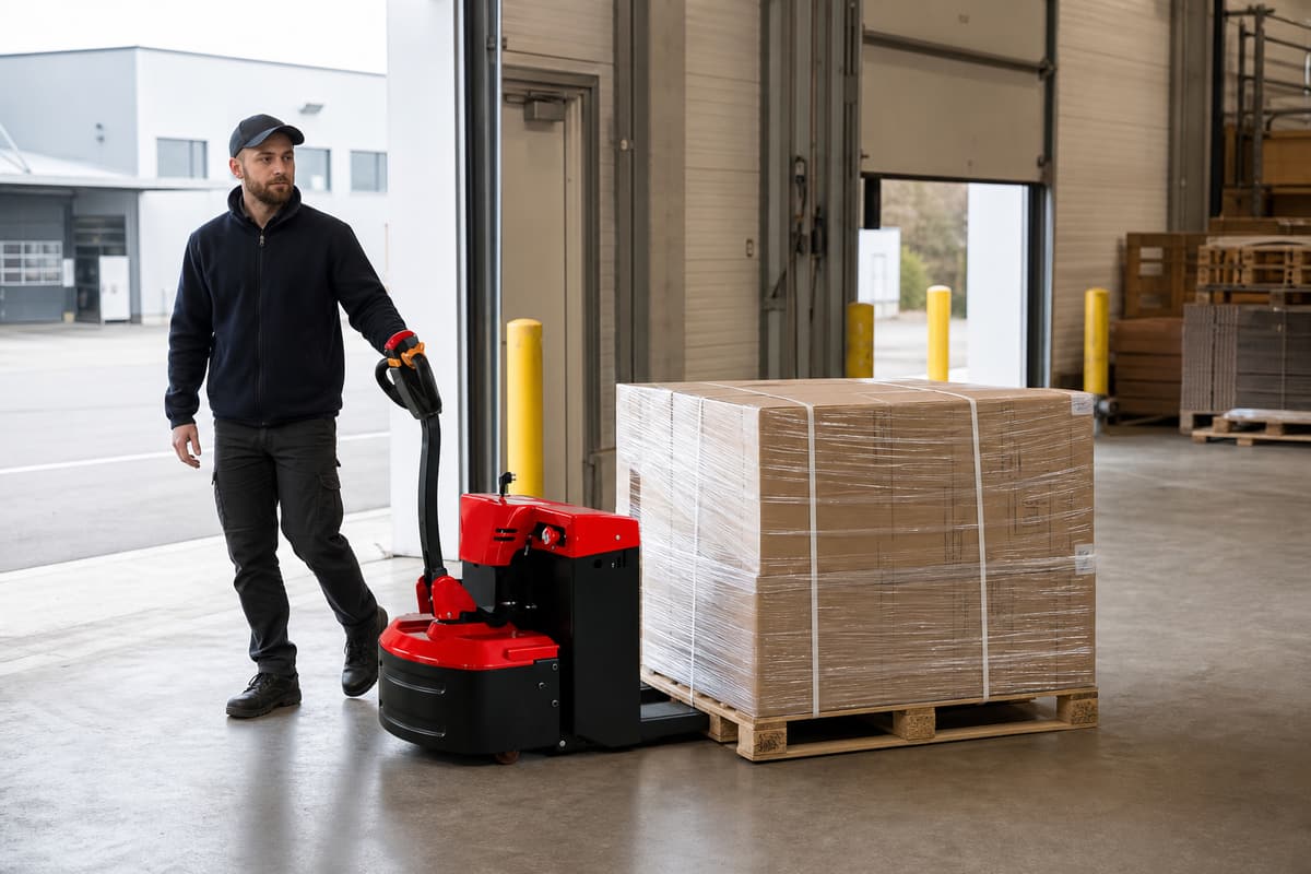 ZGLOADER / MYZG CBD-B Electric Pallet Truck warehouse receiving application