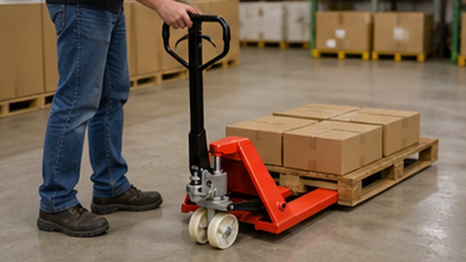 How Many Pump Strokes Should a Hand Pallet Truck Need to Lift a Load? - manual pallet truck 1