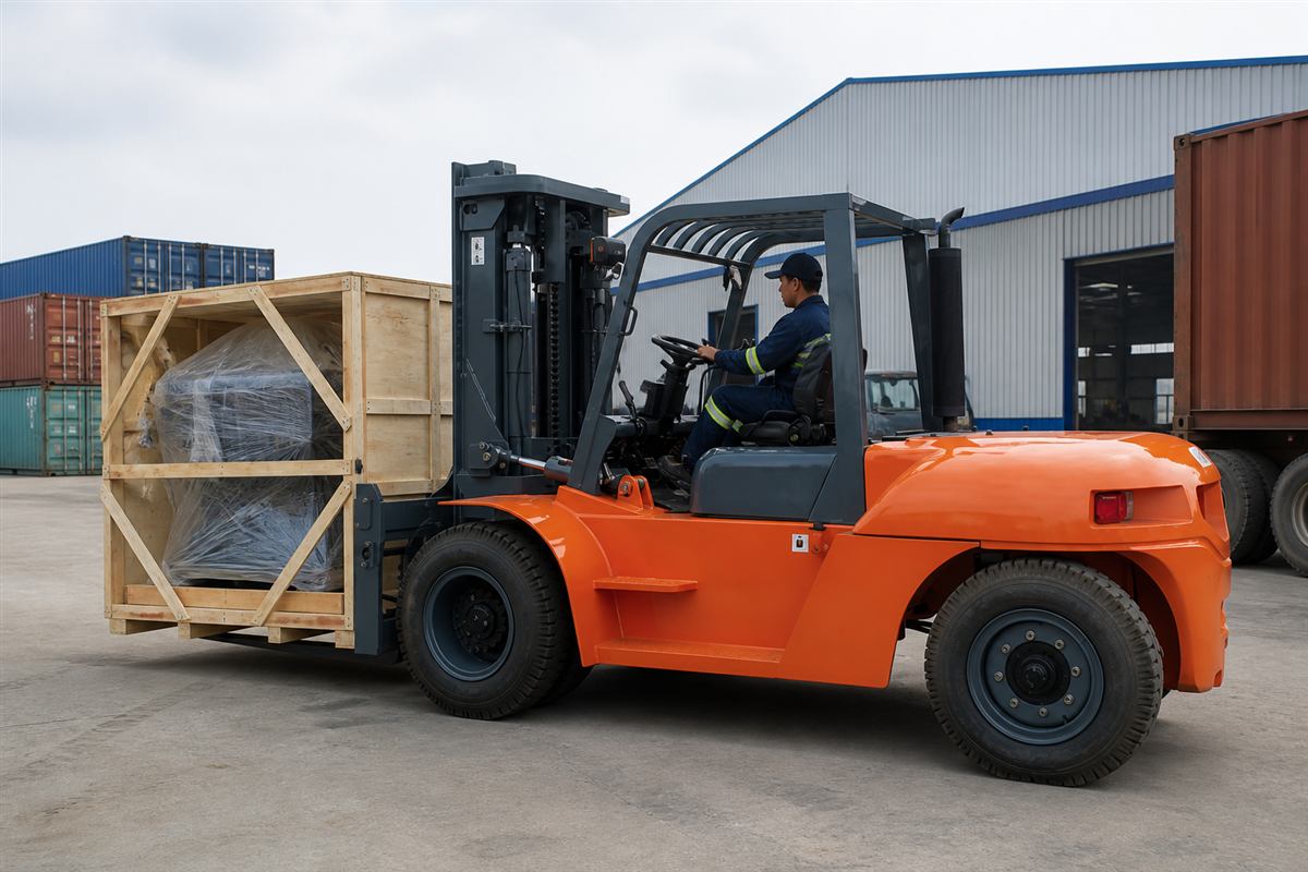 ZGLOADER / MYZG CPC100 10 Ton Diesel Forklift application 1