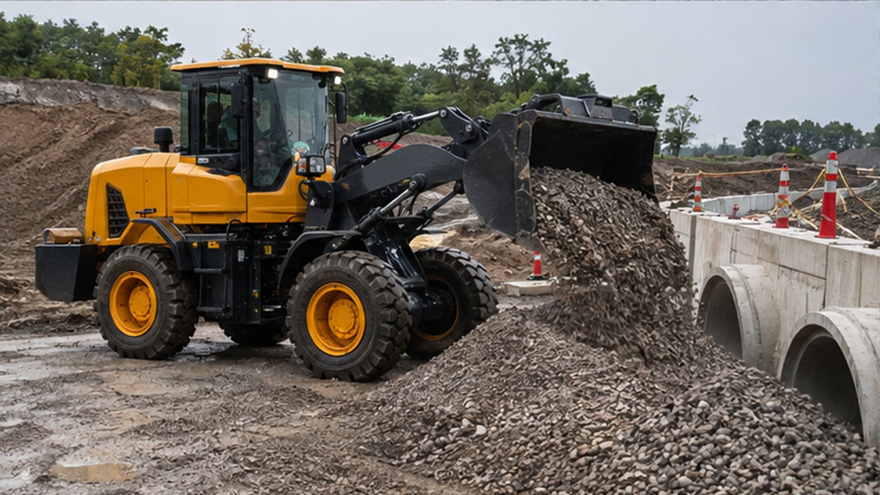 How Can a Diesel Wheel Loader Maintain Traction on Wet Aggregate Stockpiles? - diesel wheel loader 3
