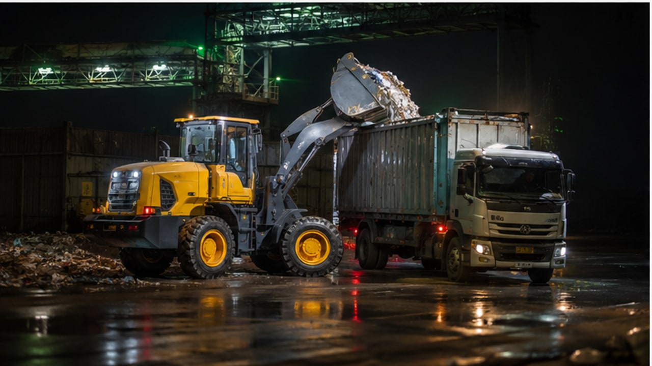 Diesel Wheel Loader Night-Shift Case: Reducing Blind Spots and Idle Fuel Use - diesel wheel loader 3