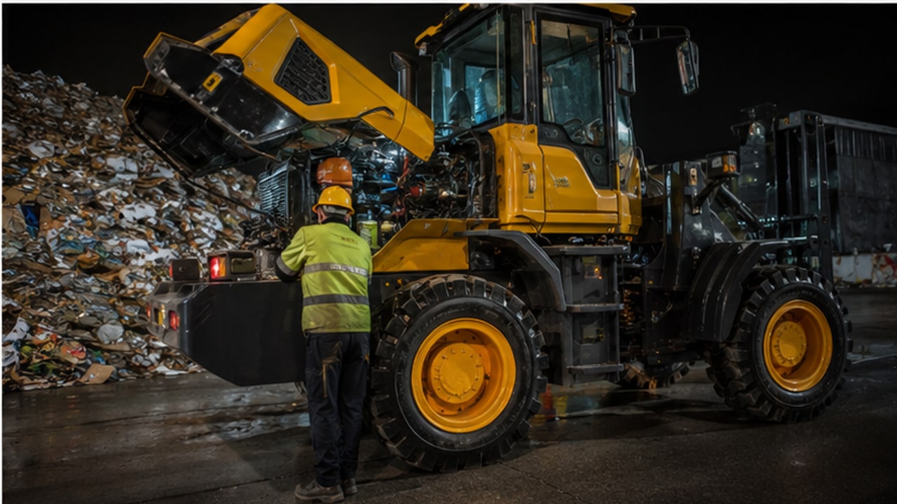 Diesel Wheel Loader Night-Shift Case: Reducing Blind Spots and Idle Fuel Use - diesel wheel loader 4