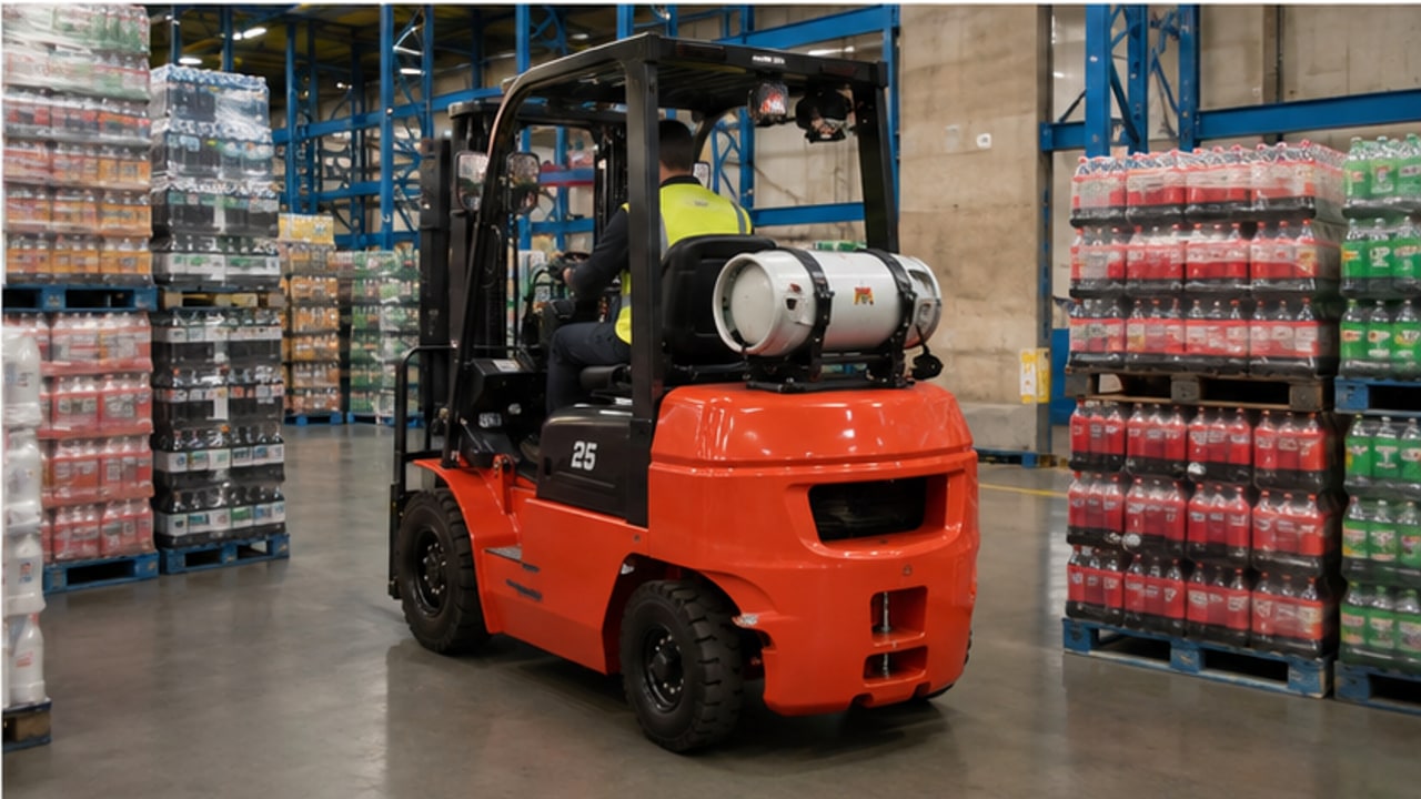 Which LPG Cylinder Size and Mounting Setup Fits a Two-Shift Forklift Fleet? - LPG forklift 4