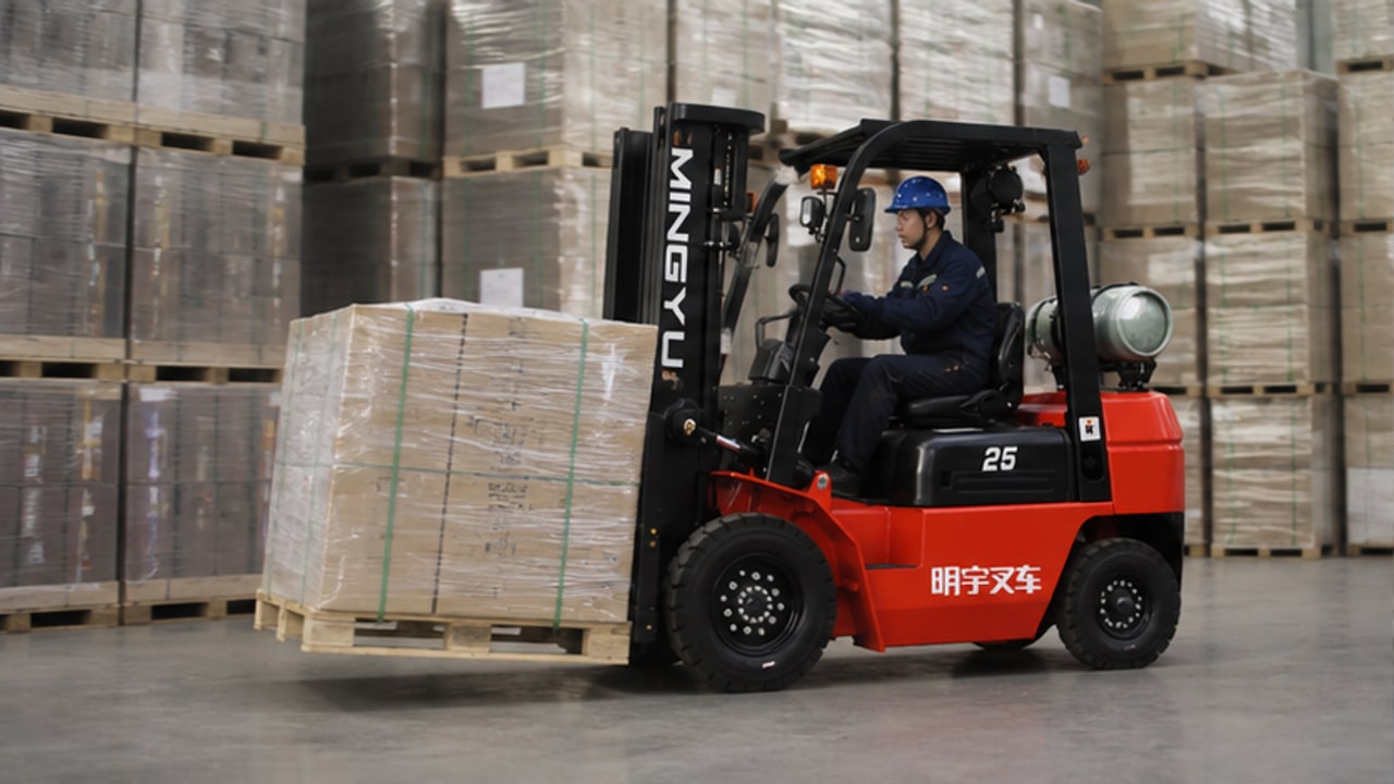 LPG Forklift Case: Reducing Ceramic Tile Damage During Dock Transfer - LPG forklift 1