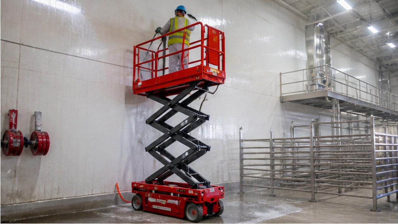 Aerial Lift Case: Safe Ceiling Maintenance in a Food Processing Facility - aerial work platform 2