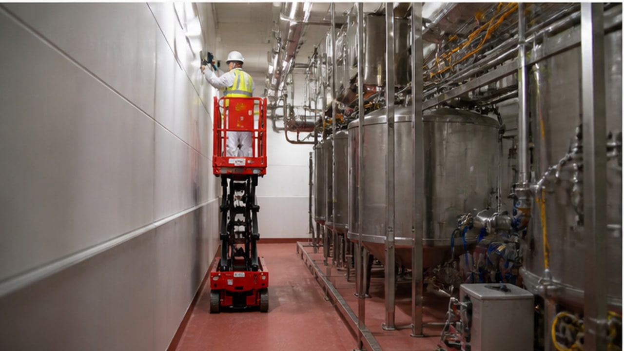 Aerial Lift Case: Safe Ceiling Maintenance in a Food Processing Facility - aerial work platform 3