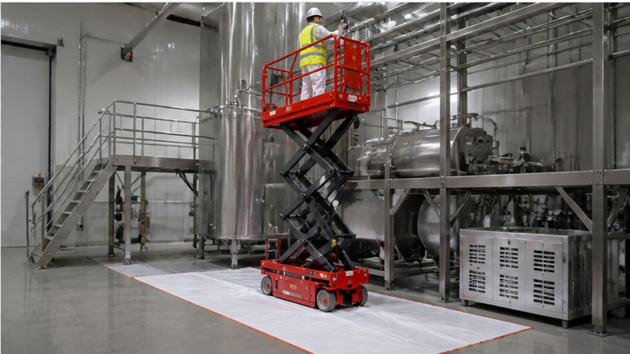 Aerial Lift Case: Safe Ceiling Maintenance in a Food Processing Facility - aerial work platform 4