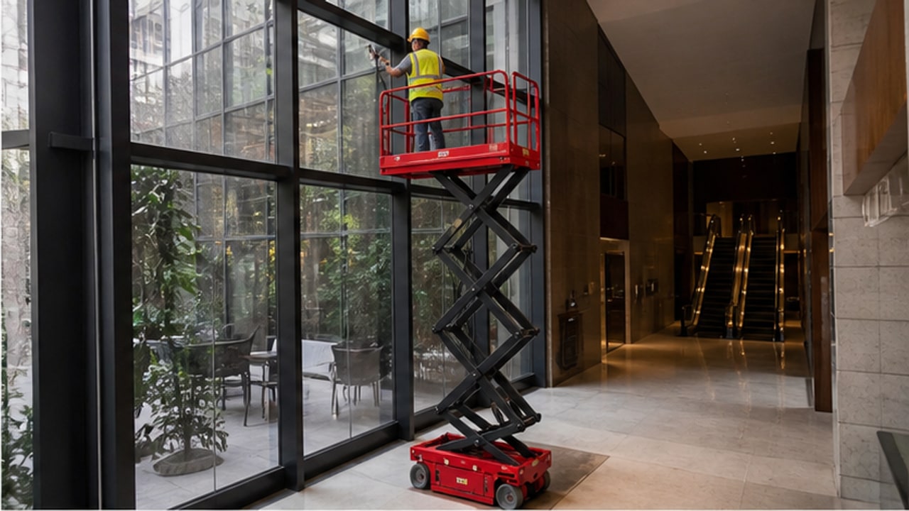 Aerial Work Platform Case: Maintaining High Hotel Atriums Without Scaffolding - aerial work platform 2