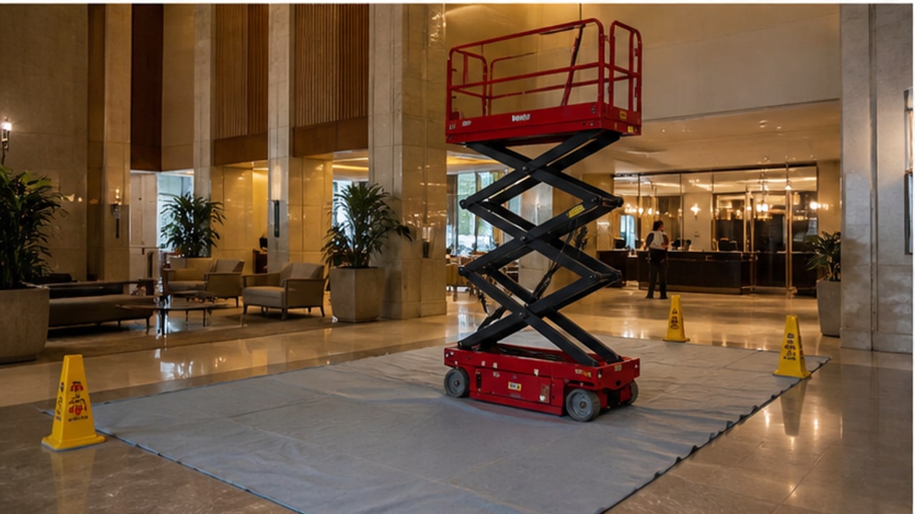 Aerial Work Platform Case: Maintaining High Hotel Atriums Without Scaffolding - aerial work platform 3