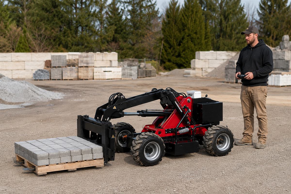 ZGLOADER / MYZG 1500kg Remote Control Rough Terrain Forklift work scene 2
