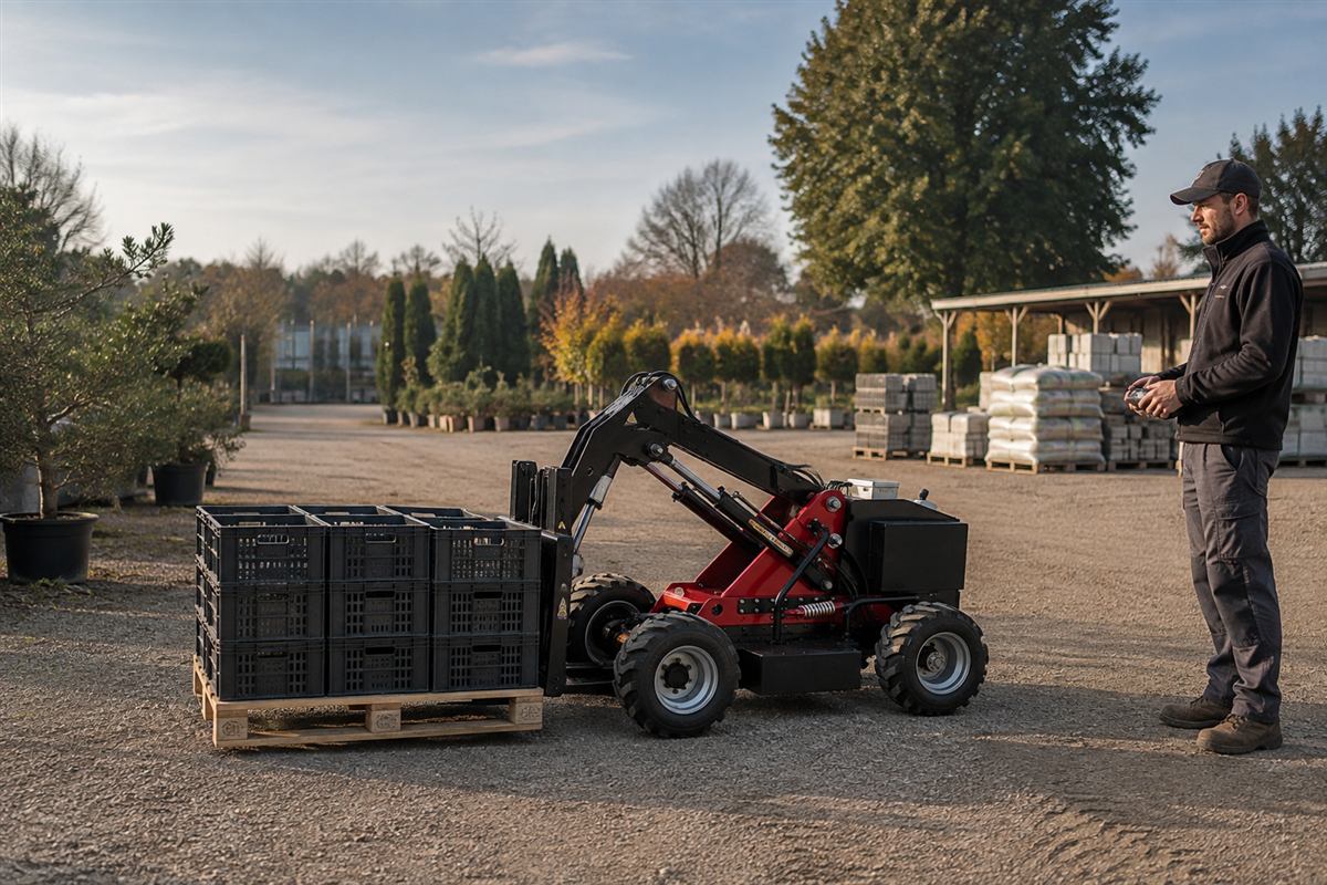 ZGLOADER / MYZG 1500kg Remote Control Rough Terrain Forklift work scene 3