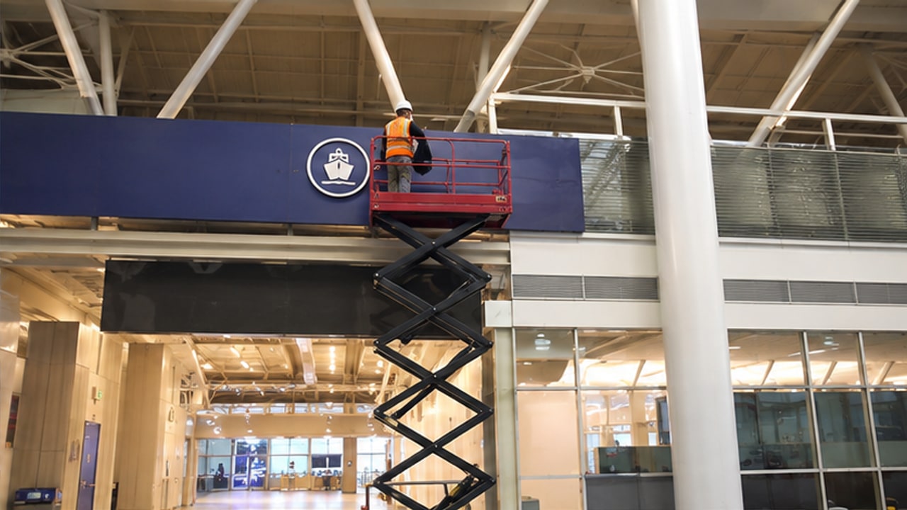 Aerial Work Platform Case: Maintaining a Busy Port Passenger Terminal - aerial work platform 2