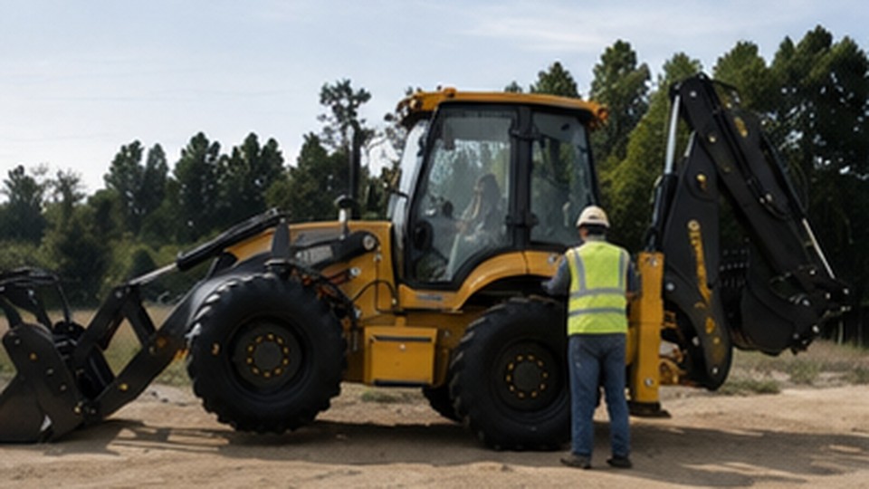 How Can Buyers Check Backhoe Loader Swing Bearing Play Before Purchase? - backhoe loader 1