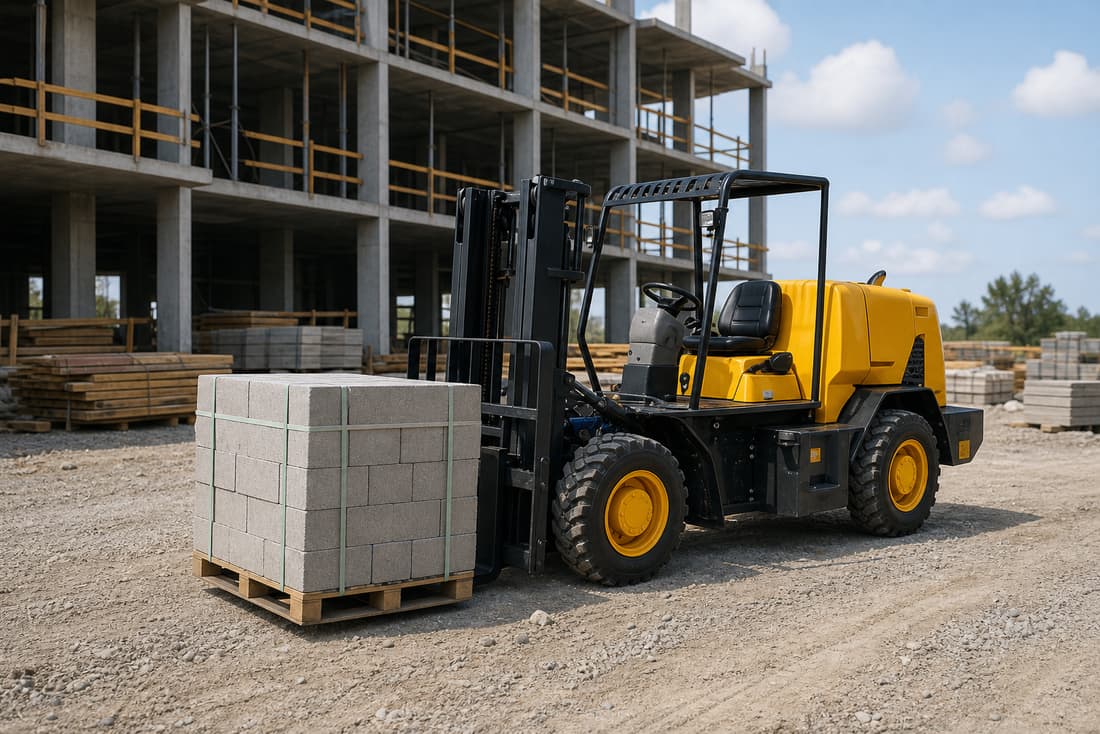ZGLOADER / MYZG B28 Articulated Rough Terrain Forklift work scene 2