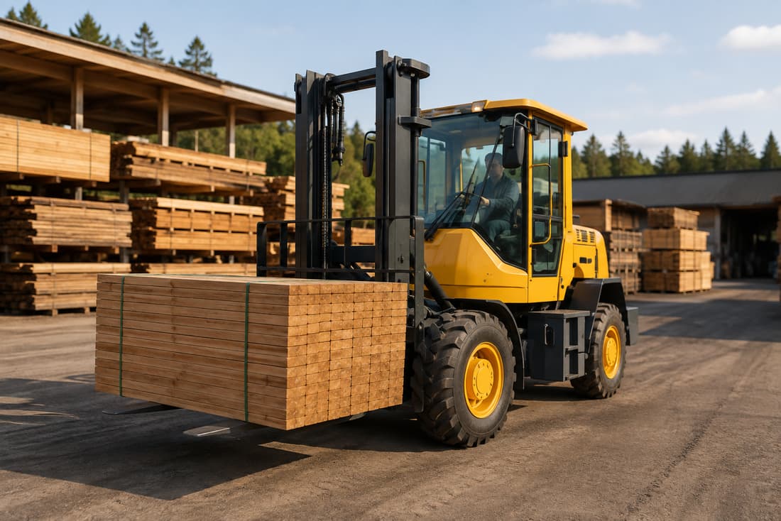 ZGLOADER / MYZG B29 Articulated Rough Terrain Forklift work scene 3