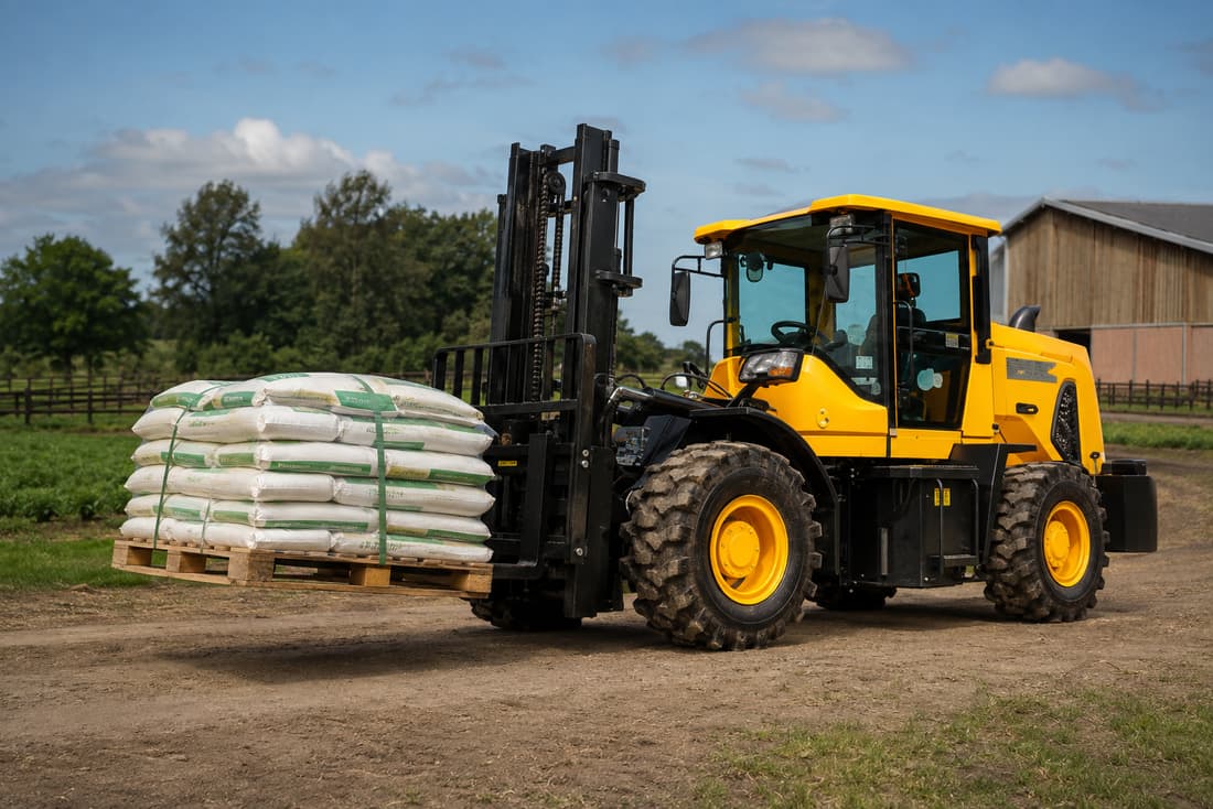 ZGLOADER / MYZG DY26 Articulated Rough Terrain Forklift work scene 1