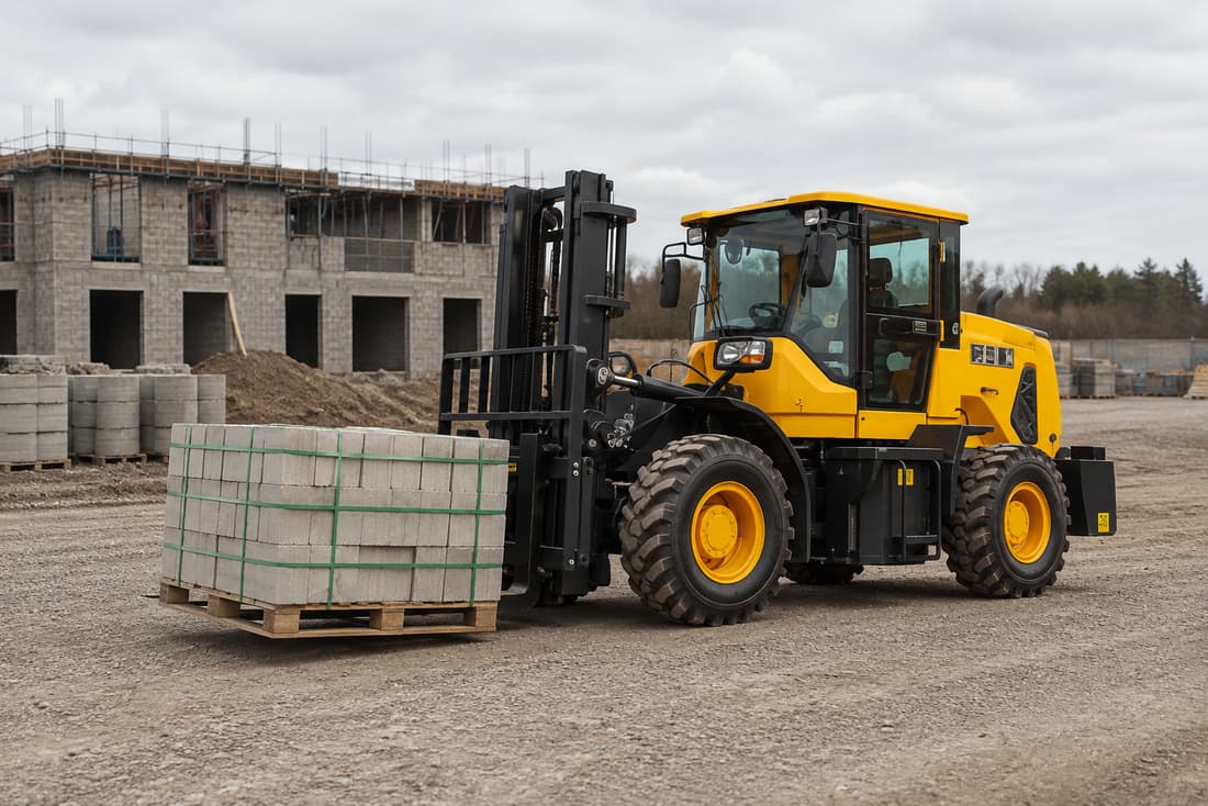 ZGLOADER / MYZG DY26 Articulated Rough Terrain Forklift work scene 2