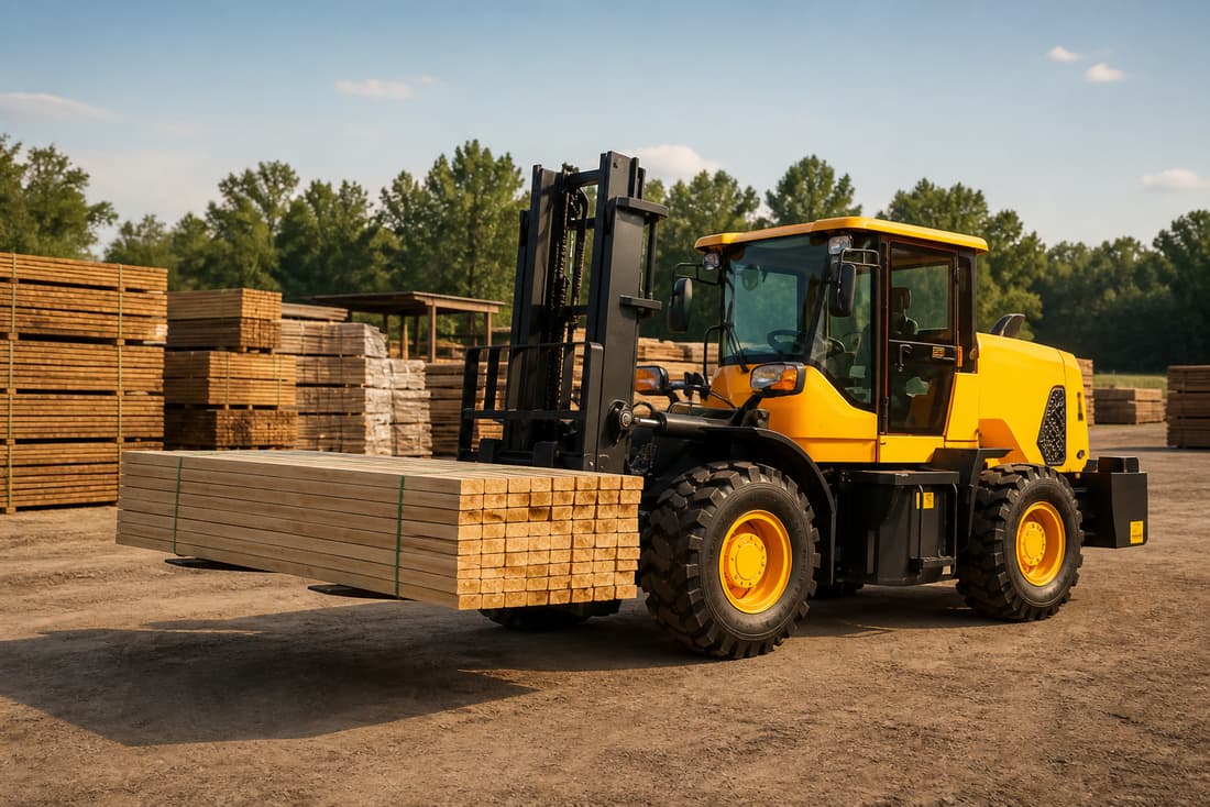 ZGLOADER / MYZG DY26 Articulated Rough Terrain Forklift work scene 3