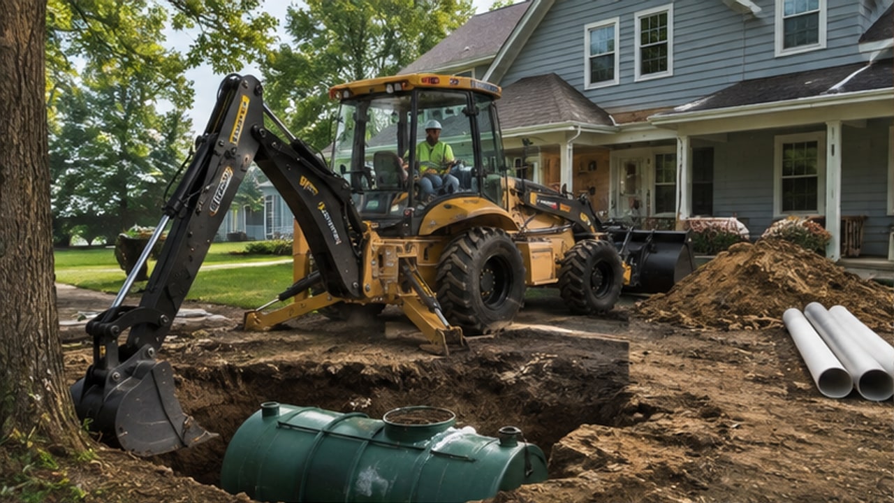 What Backhoe Loader Size Works Best for Septic System Excavation? - backhoe loader 1