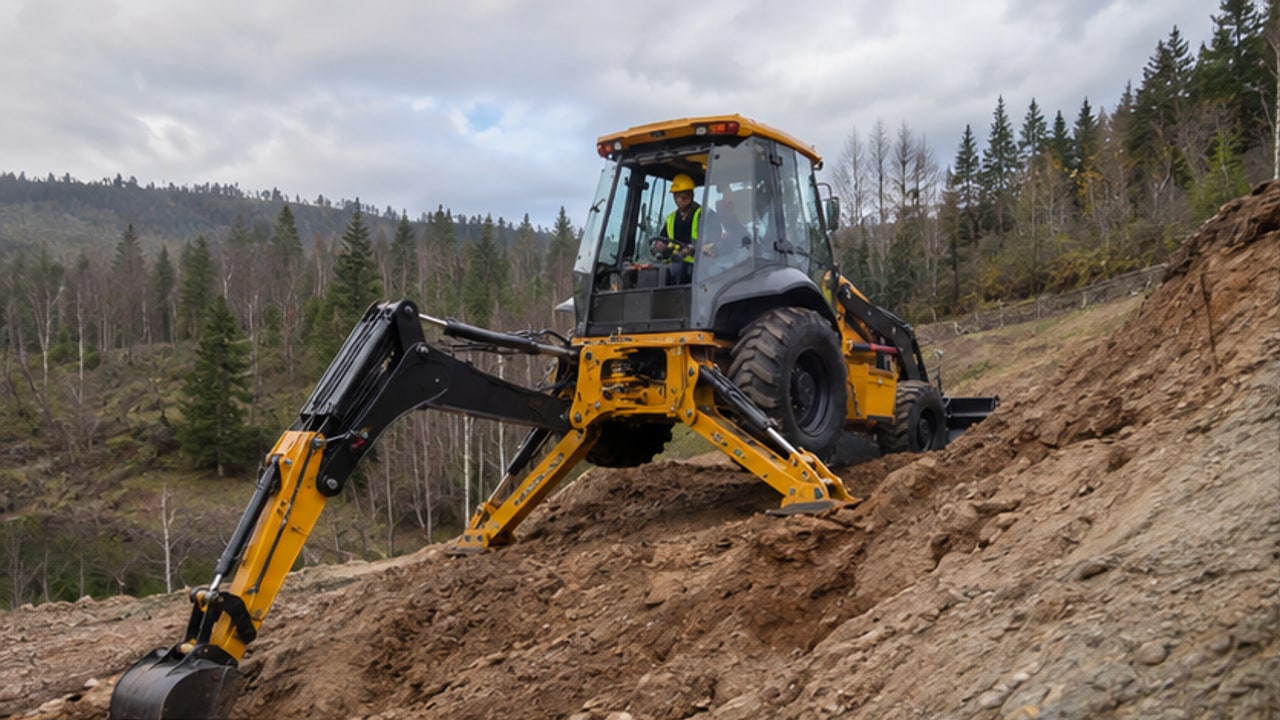 Backhoe Loader Case: Repairing a Washed-Out Road Culvert - backhoe loader 1