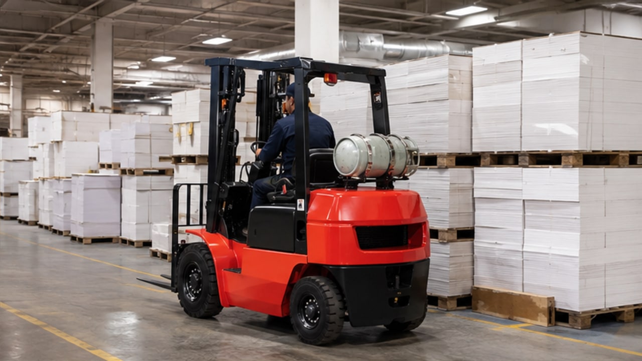 LPG Forklift Case: Moving Frozen Food Through a Cold-Store Vestibule - LPG forklift 2
