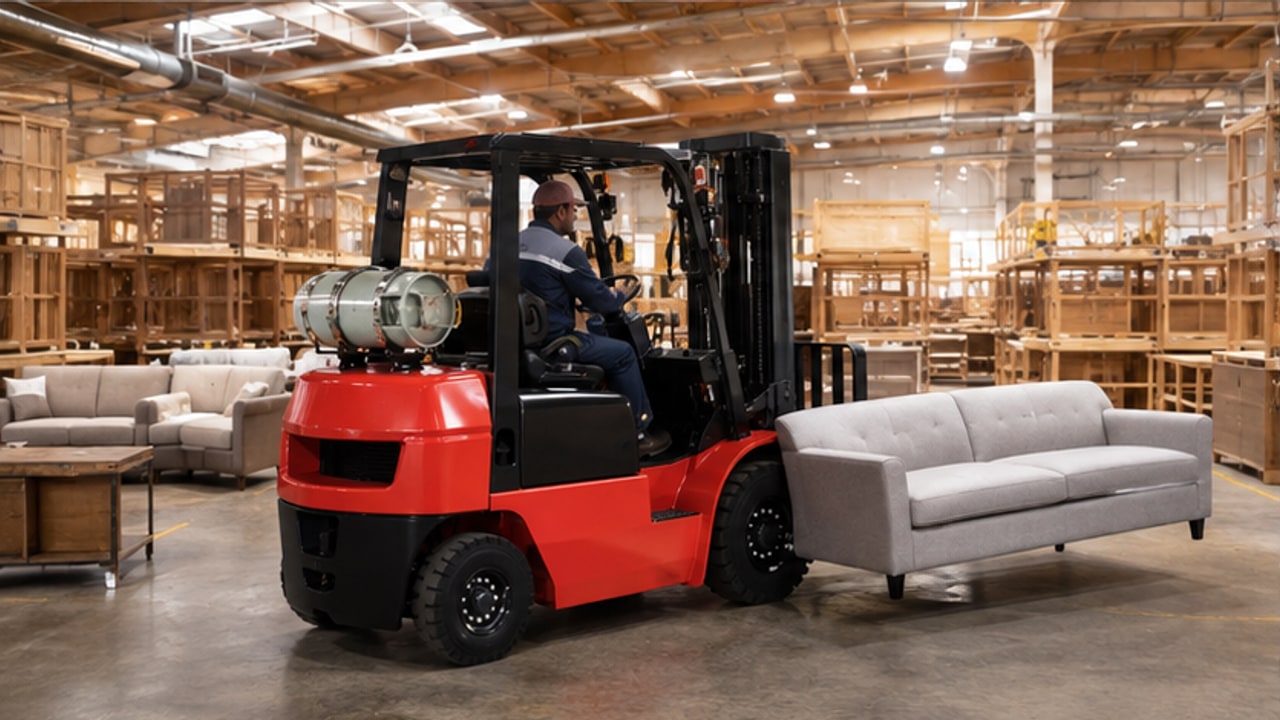 LPG Forklift Case: Moving Frozen Food Through a Cold-Store Vestibule - LPG forklift 3