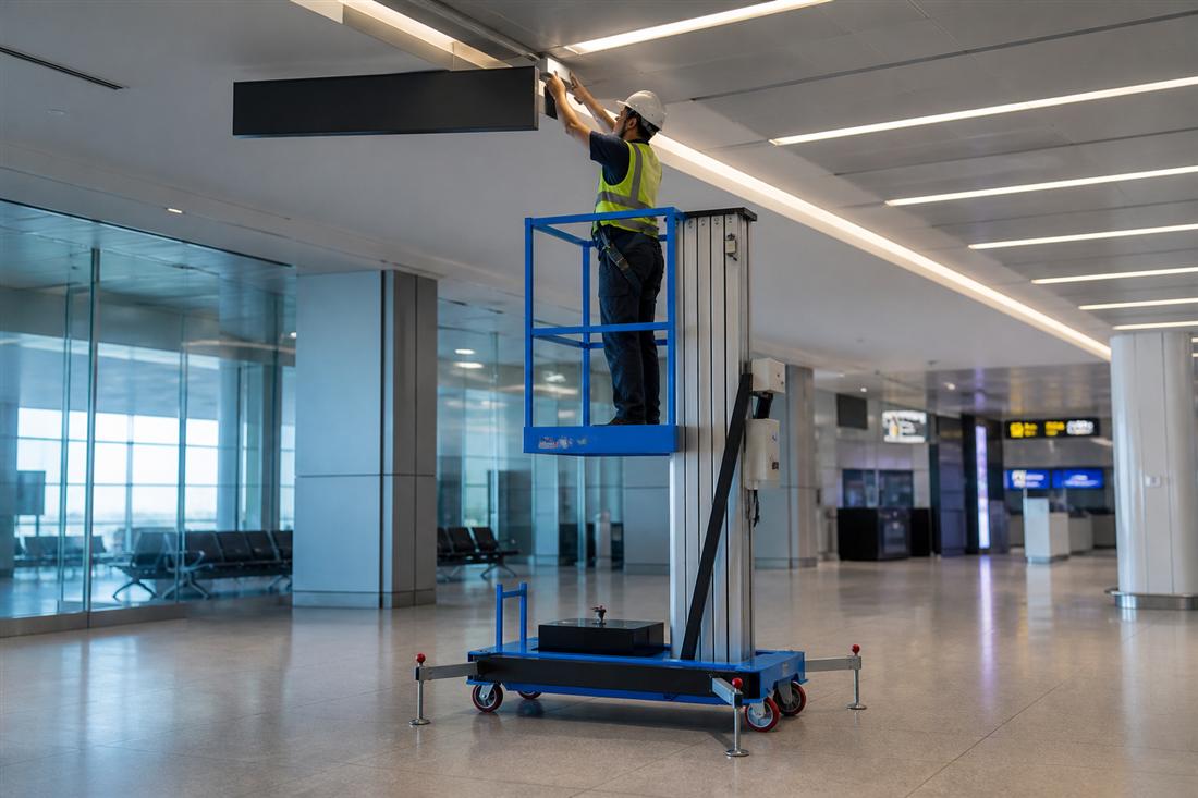 ZGFORKLIFT / MYZG ZG-DZ-06CD Single-Column Sleeve Lift Platform application view 1