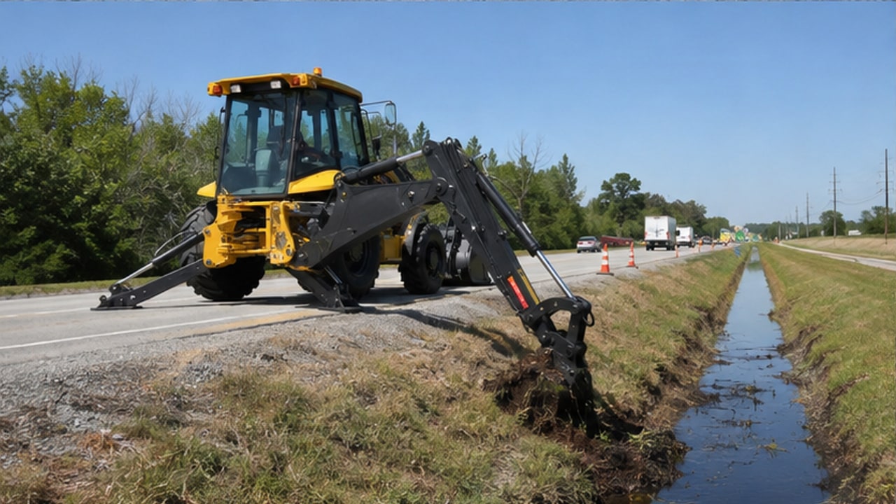 How Much Stabilizer Space Does a Backhoe Loader Need on a Confined Site? - backhoe loader 3