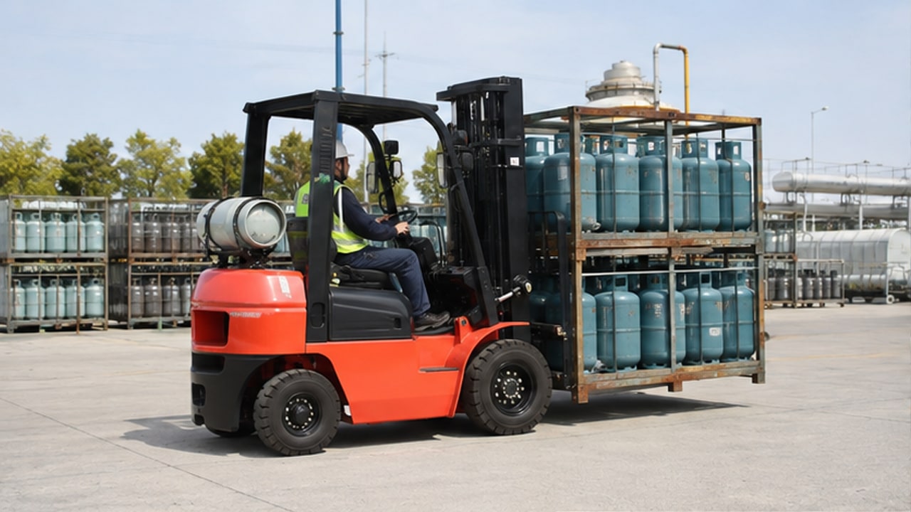 LPG Forklift Case: Improving Cylinder Change Safety During Two-Shift Operation - LPG forklift 1