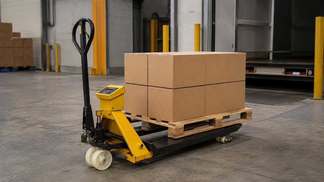 ZGFORKLIFT / MYZG 2-3T Electronic Scale Pallet Truck receiving weighing application