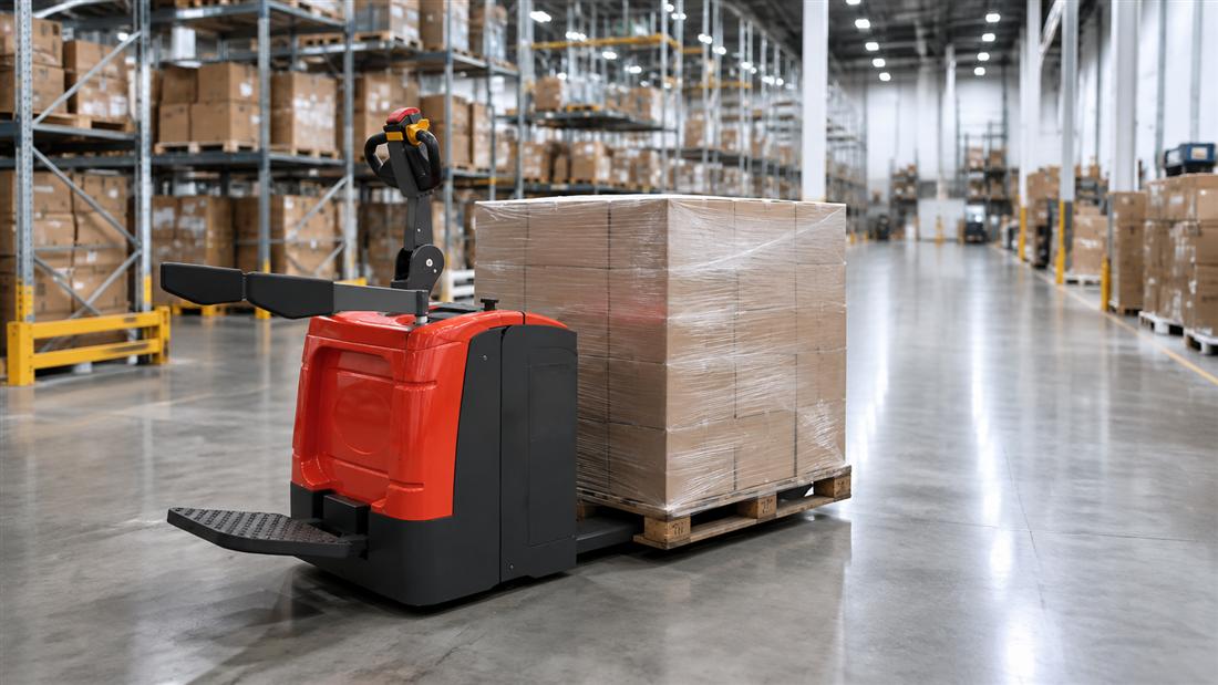 ZGFORKLIFT / MYZG CBD20/25/30 Stand-On Electric Pallet Truck cross-dock transport application