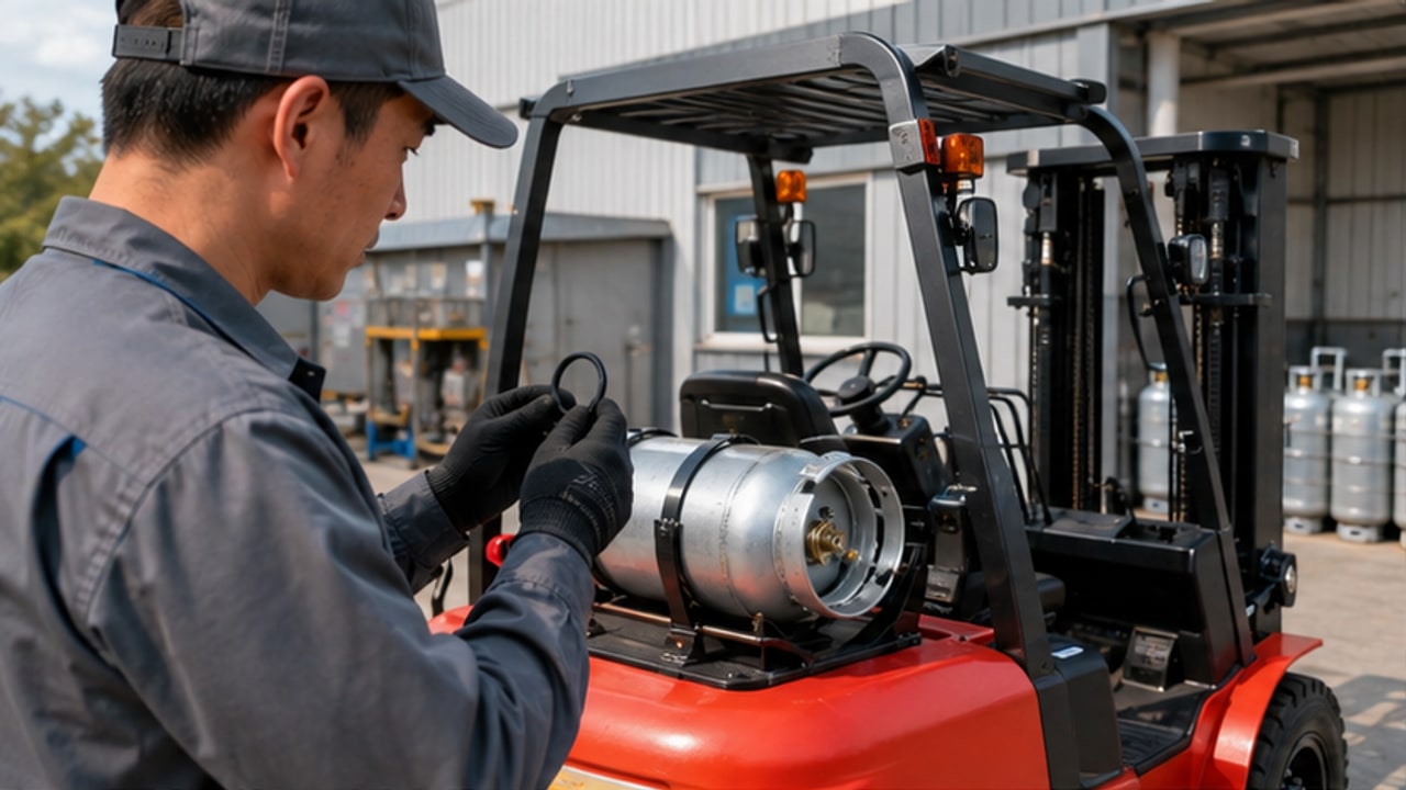 How Do You Check an LPG Forklift Cylinder Valve Seal for Leaks? - LPG forklift 1
