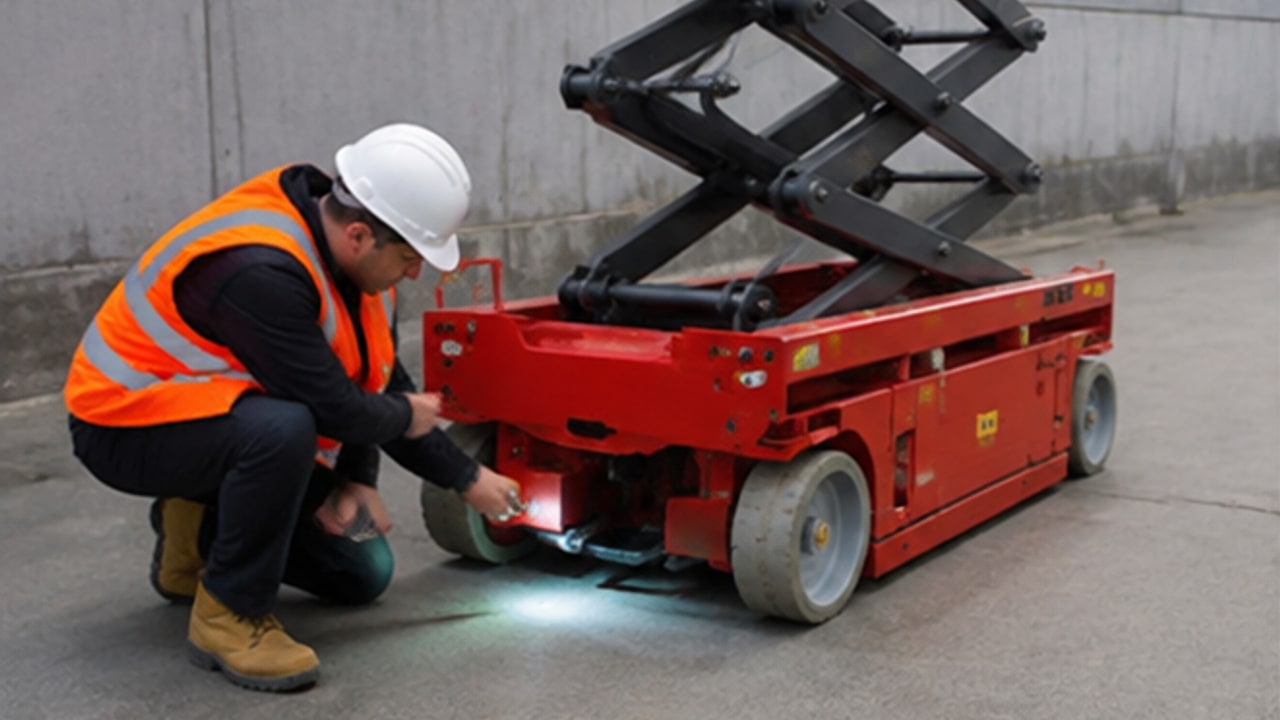 How Does Pothole Protection Work on an Indoor Scissor Lift? - aerial work platform 3