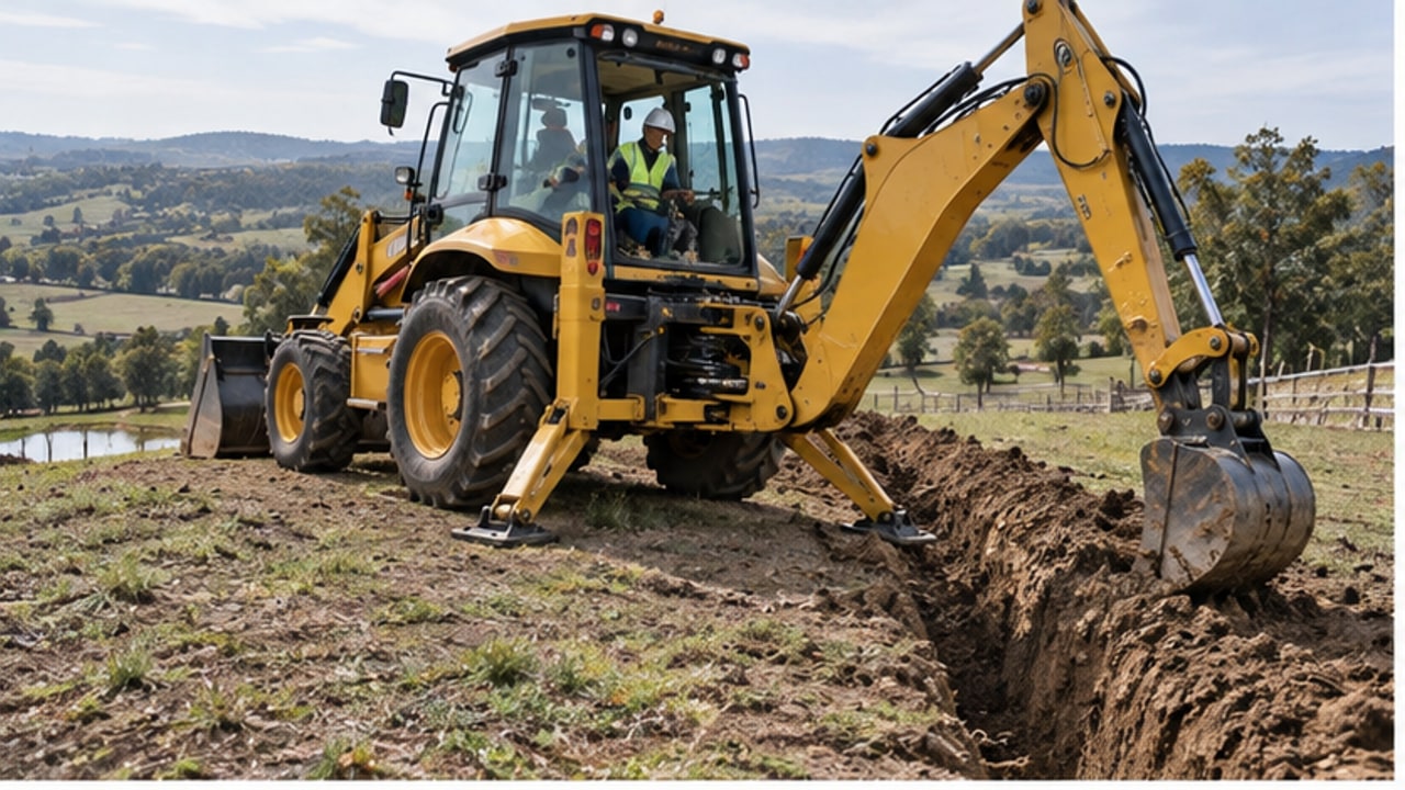 Backhoe Loader Case: Setting Stabilizers Safely on Sloping Ground - backhoe loader 1
