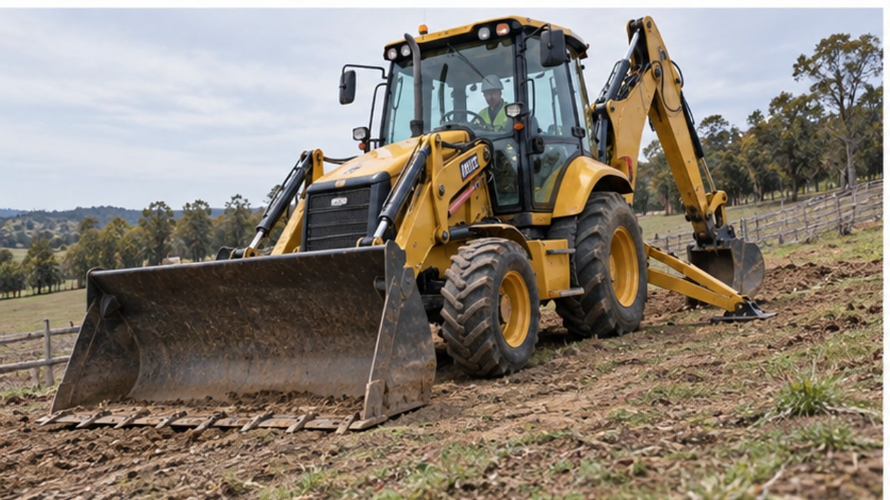 Backhoe Loader Case: Setting Stabilizers Safely on Sloping Ground - backhoe loader 3